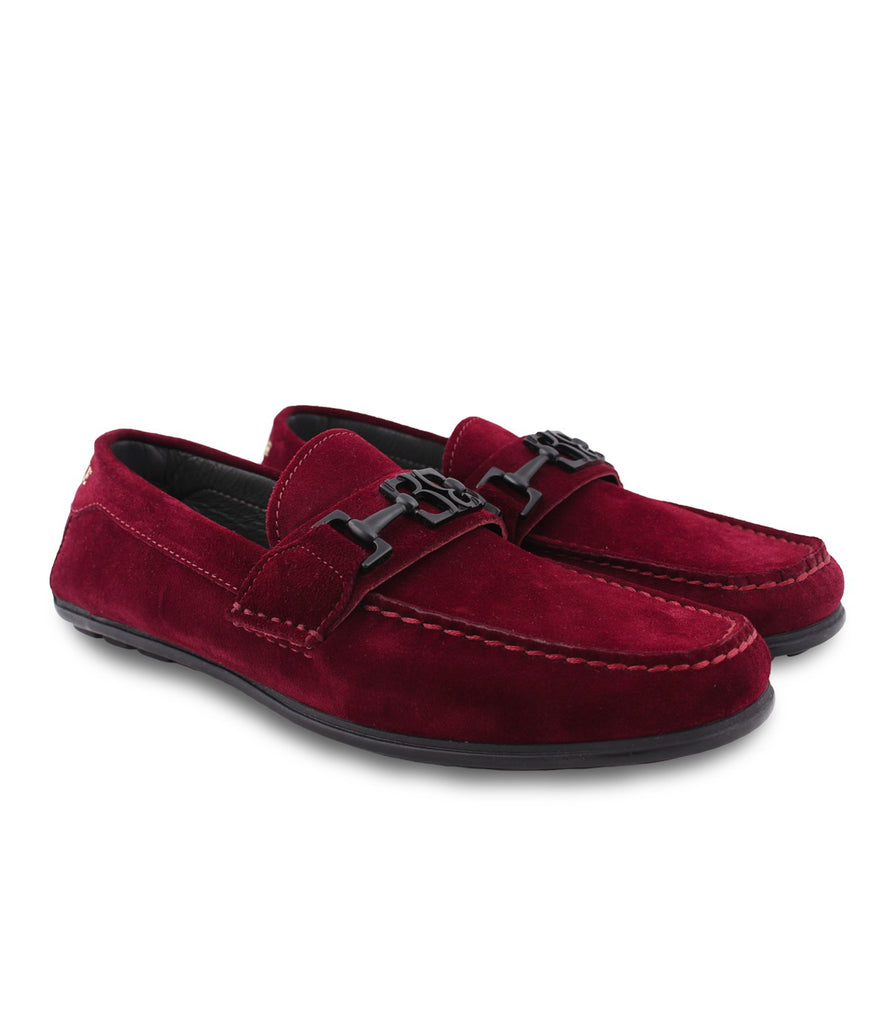 maroon moccasins