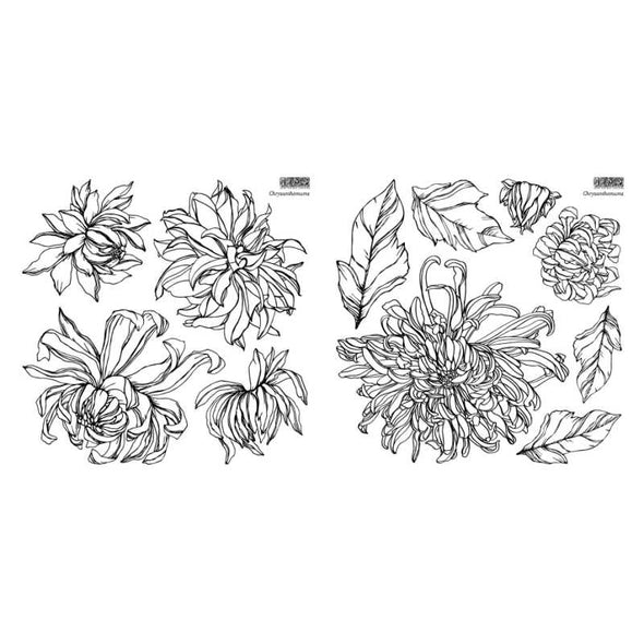 Chrysanthemums Stamp - DEJA VU BOUTIK
