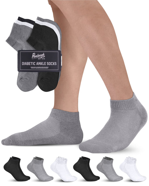 Low Cut Black Diabetic Socks