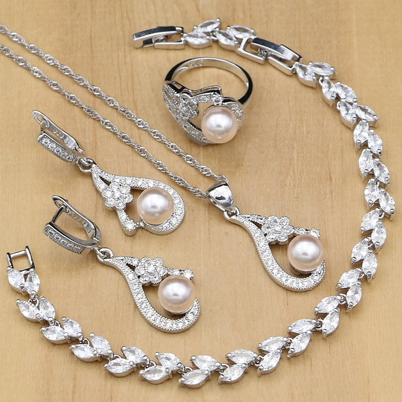 925 Silver Pearl Queen Birthstone Set 