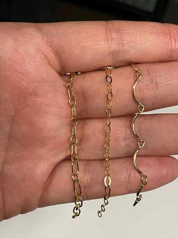 yellow gold permanent jewelry chains are trendy for fall 2023