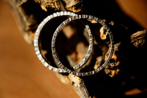 hammered stacking rings that make a great ring gift
