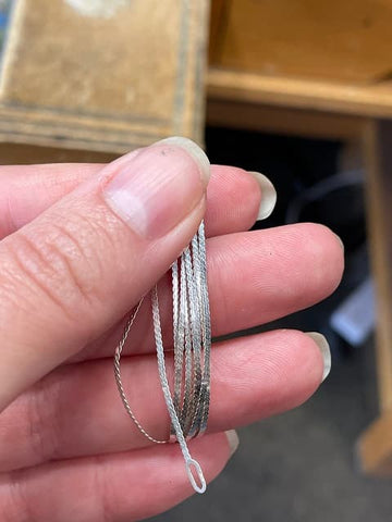 twisted and flatted filigree wire