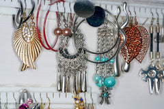 wall jewelry organizers are a great jewelry storage idea