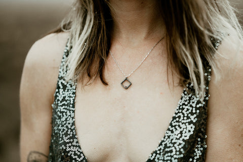 Zink Metals’ Amor Necklace is contemporary valentine’s jewelry