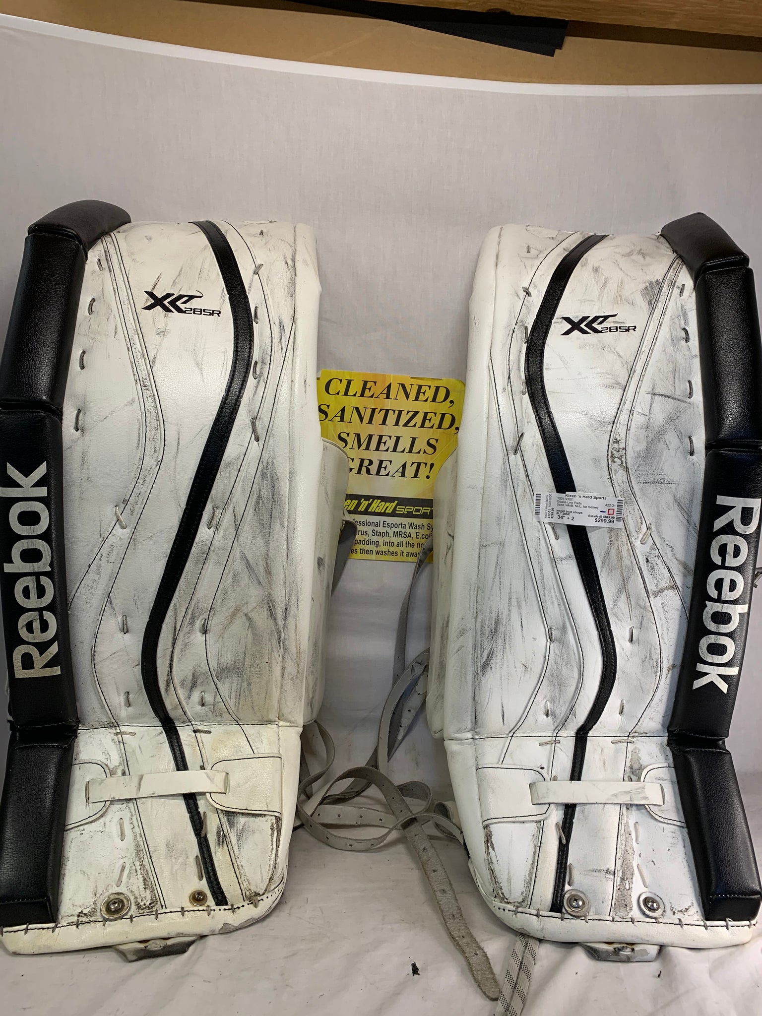 Used Reebok 28K Size + 2 Ice Hockey Black Goalie Leg Pad – Kleen 'N' Hard Sports