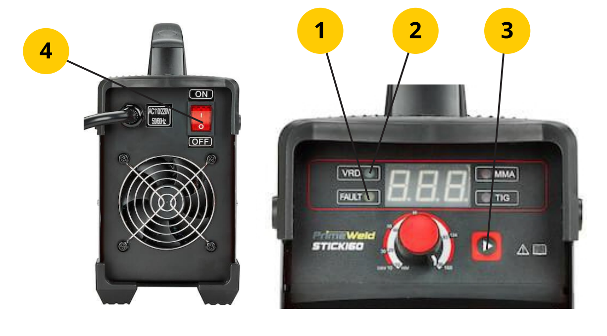 stick160 stick welder selector switch functions