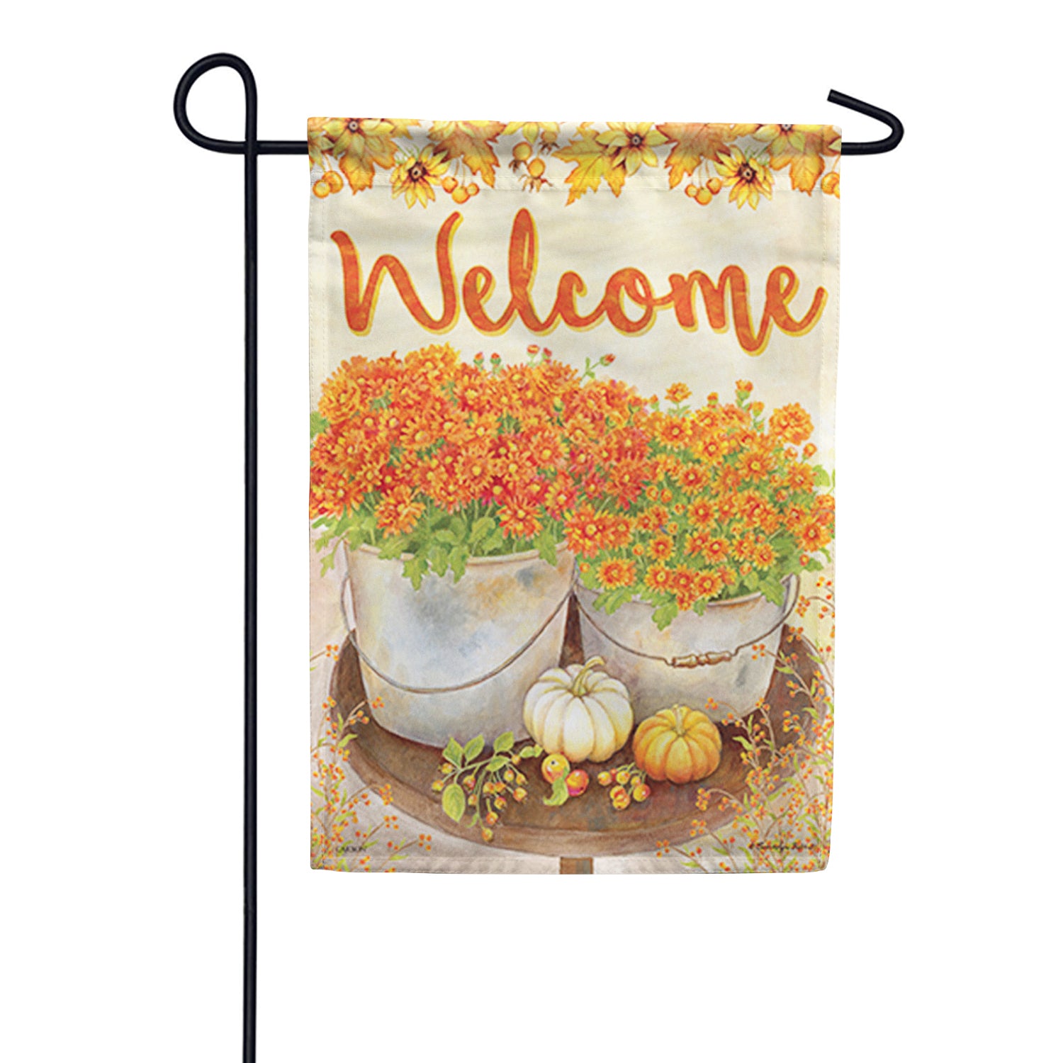 Mums & Pumpkins Dura Soft Garden Flag – Just For Fun Flags