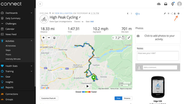 Getting Gpx Files From Garmin Connect – The English Cyclist