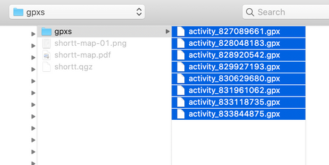 Upload multiple GPX Files