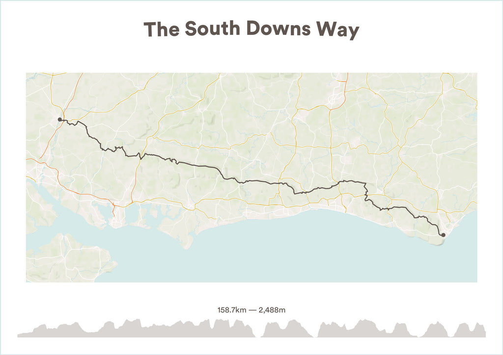 South Downs Way Cycling Print