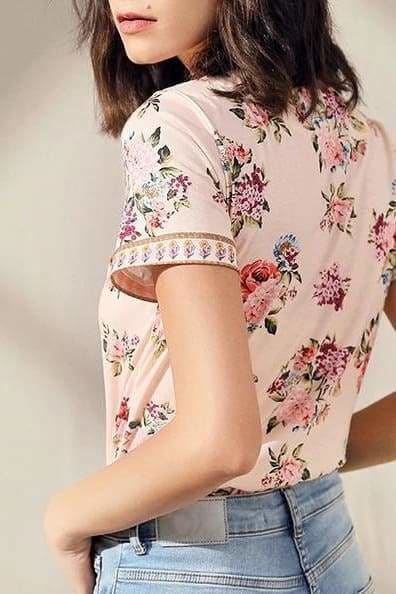 Beaded Floral T-Shirt