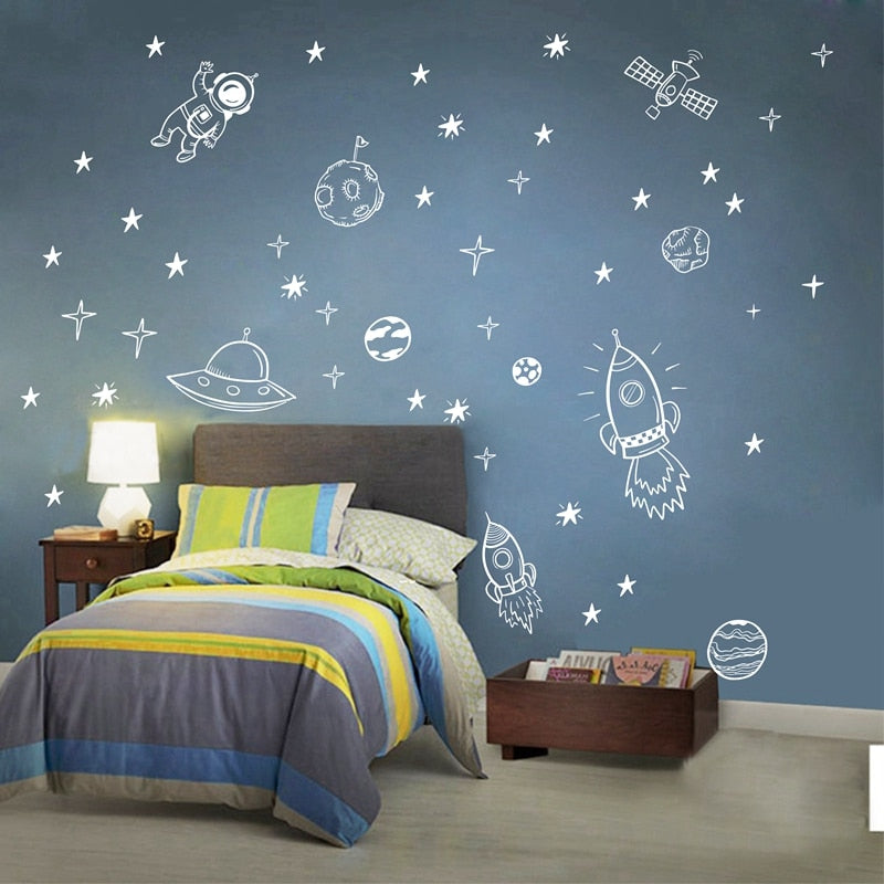 Outer Space Wall Stickers Friday Kids Co