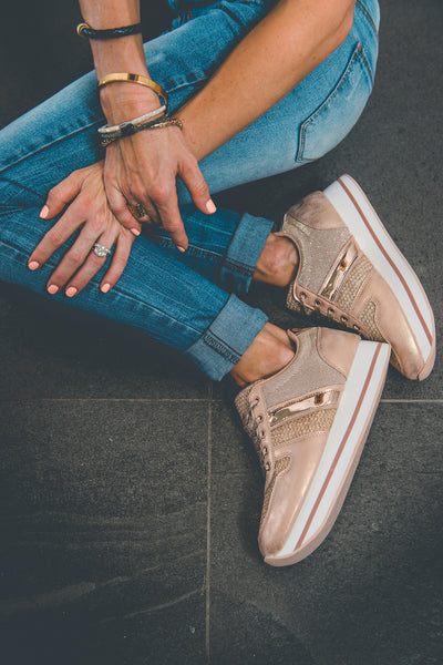 sneaker, platform, rose gold, ladies