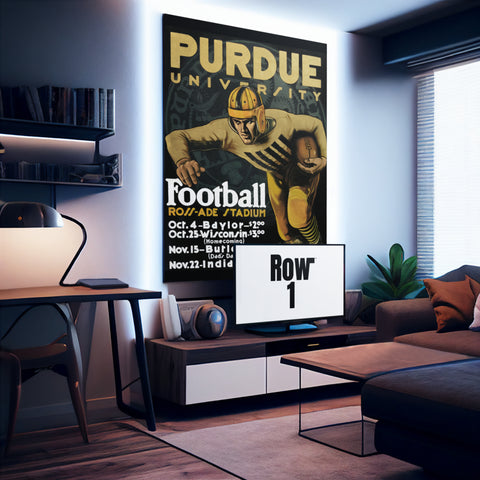 Row One Brand Vintage Purdue Football Art