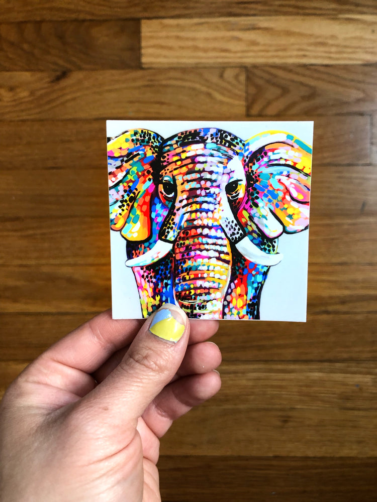 Rainbow Elephant Print, The Blank Canvas Company