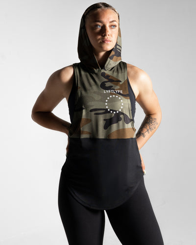 2 Panel Women's Sleeveless Hoodie