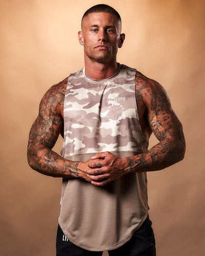 Command Men's Cut Sleeve - Desert Camo - LYFTLYFE APPAREL