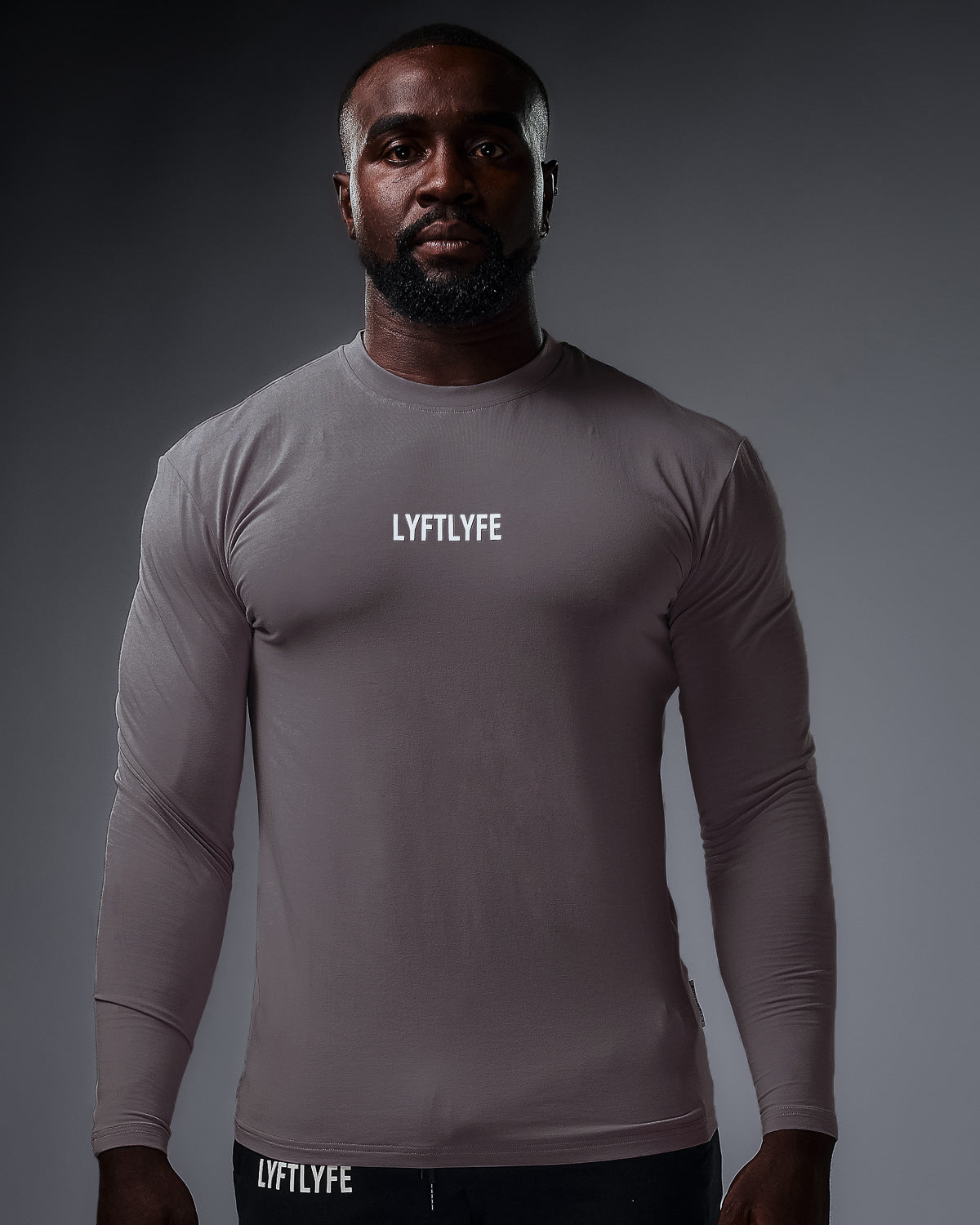 Essential Long Sleeve Men's T-shirt - Lilac - LYFTLYFE APPAREL