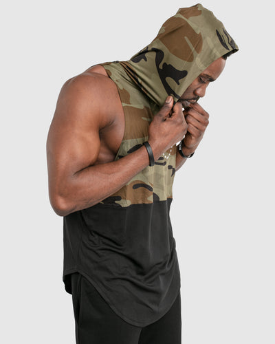 2 Panel Men's Sleeveless Hoodie