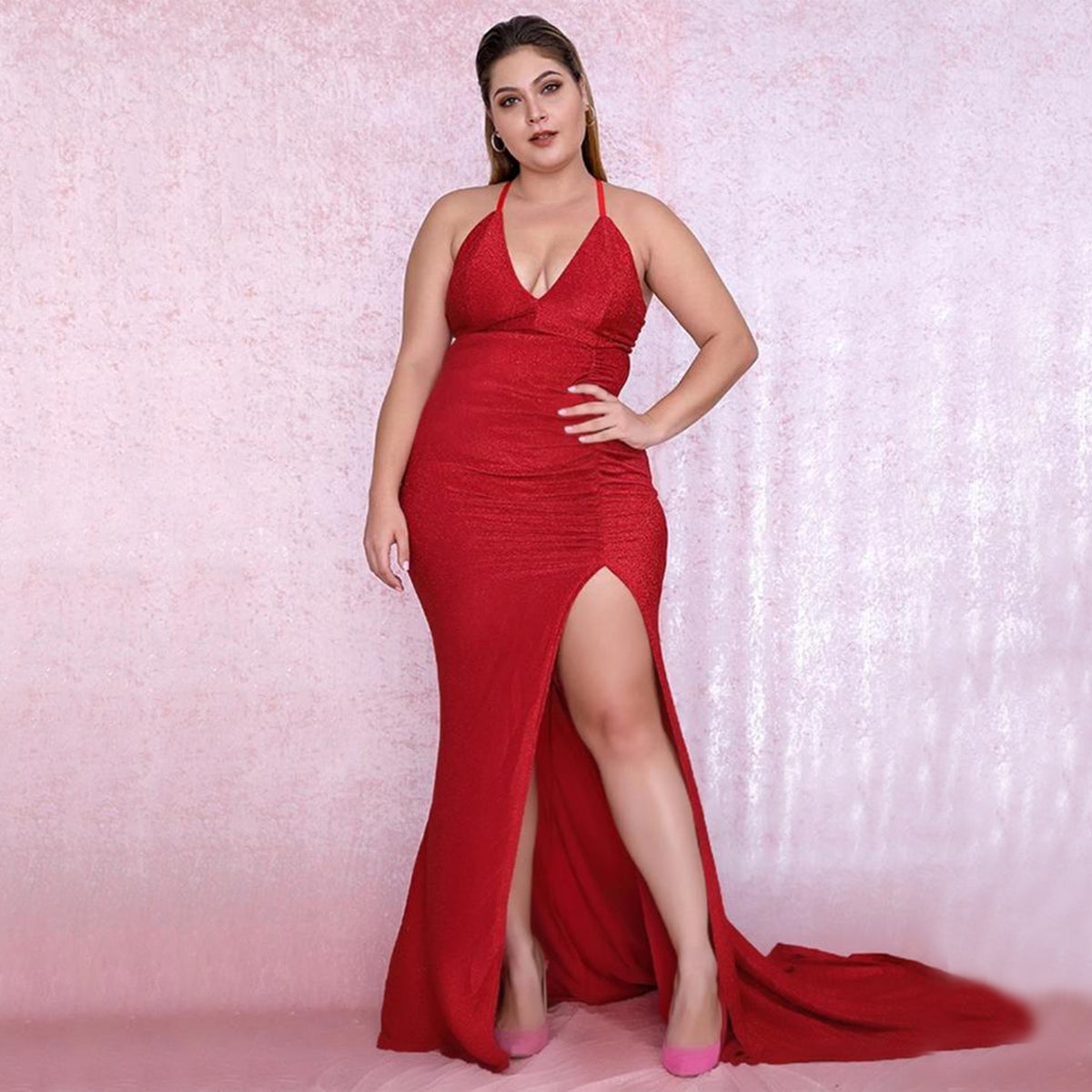 Amaia Gown- Red (Curve) – Top Glam Shop