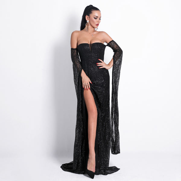Empress Gown- Black – Top Glam Shop