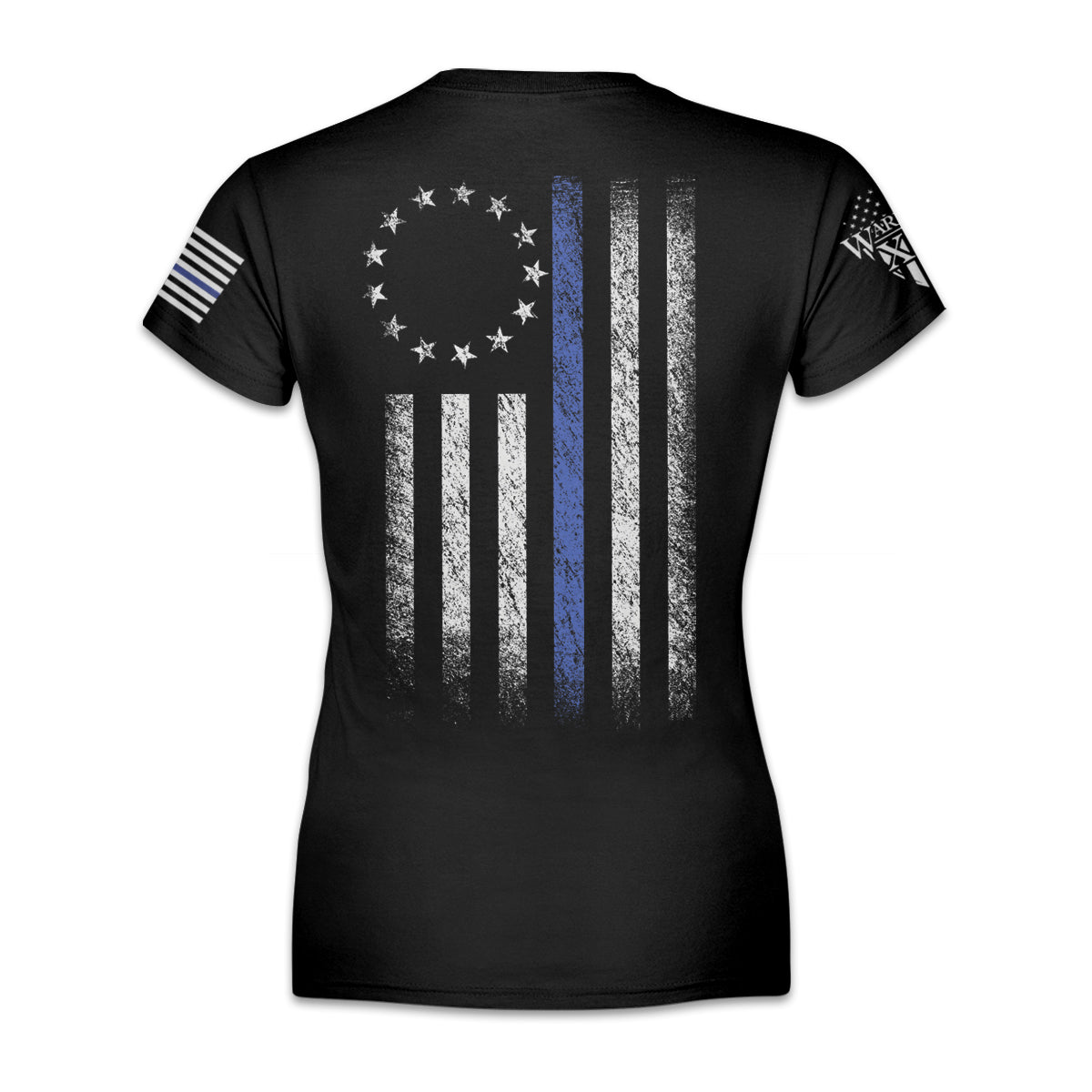 Thin Blue Line Betsy Ross Flag - Women's Relaxed Fit – Warrior 12