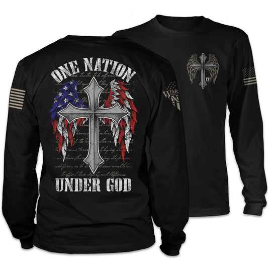 Saint Michael Defend Us Long Sleeve - Warrior 12 - A Patriotic