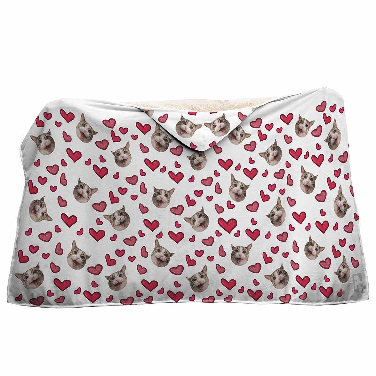 Heart Personalized Hooded Blanket