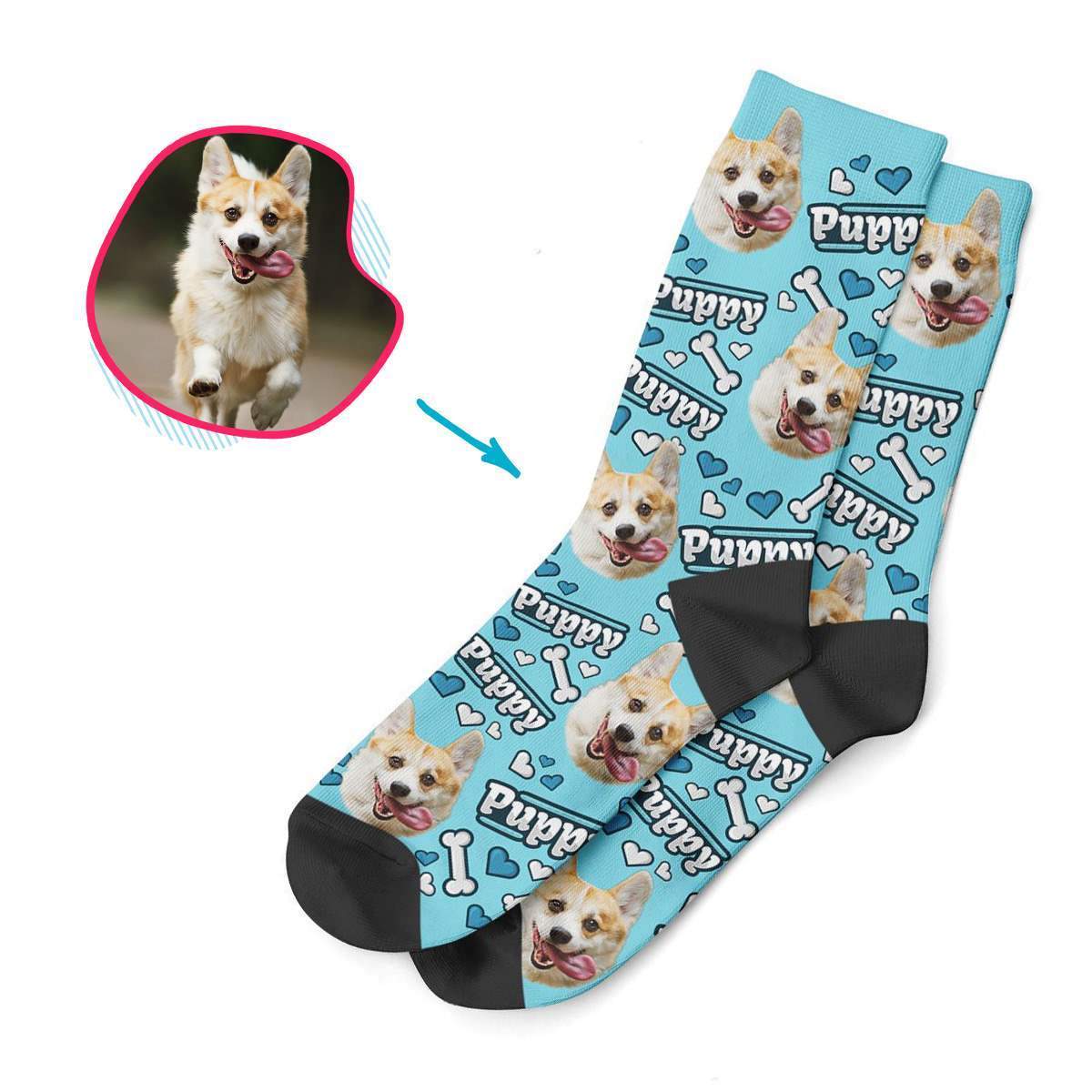 Adorable Custom Socks For Dog Lovers Printsfield