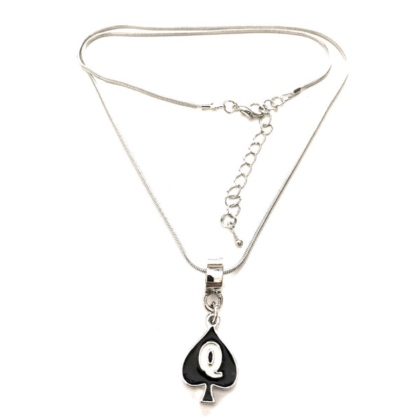 Queen Of Spades - Silver Charm Necklace photo