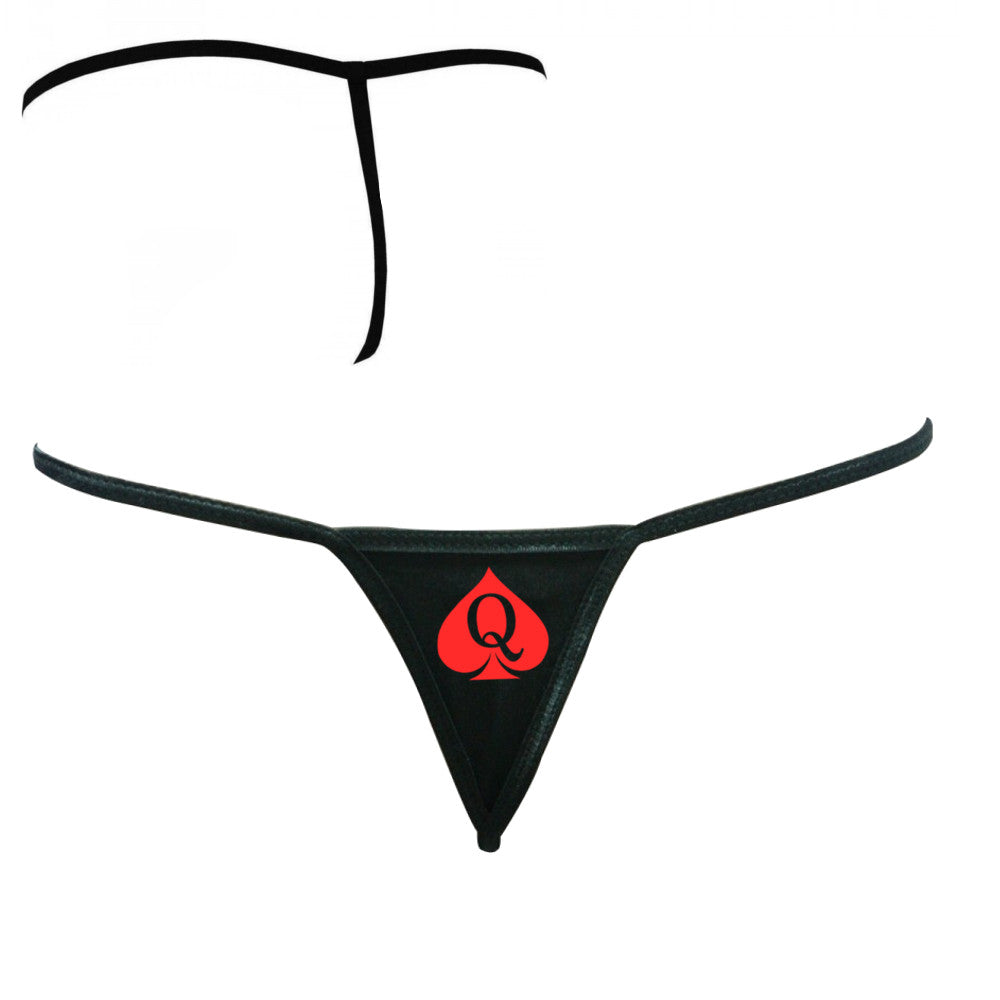 BBC ONLY Blacked - Queen of Spades Logo G-String Thong Tanga