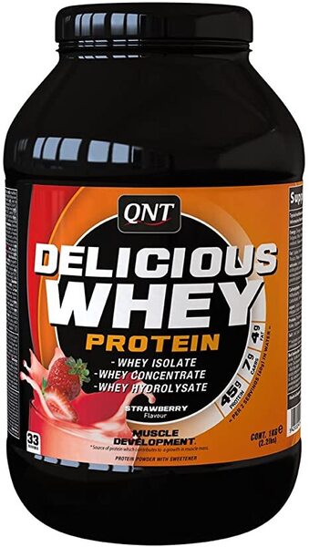 Delicious Whey Protein, Strawberry - 2200 grams