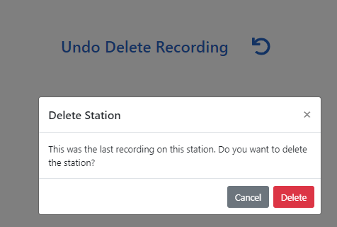 Would you like to delete the station?