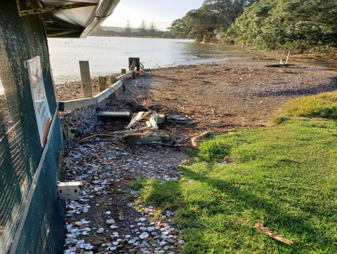 End of fence at Shakespear