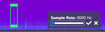 Changing the sample rate