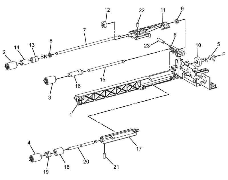 PL 80.25 Tray 2 3 and 4 Feeder Assembly for Xerox C7020 C7025 C7030 C7000