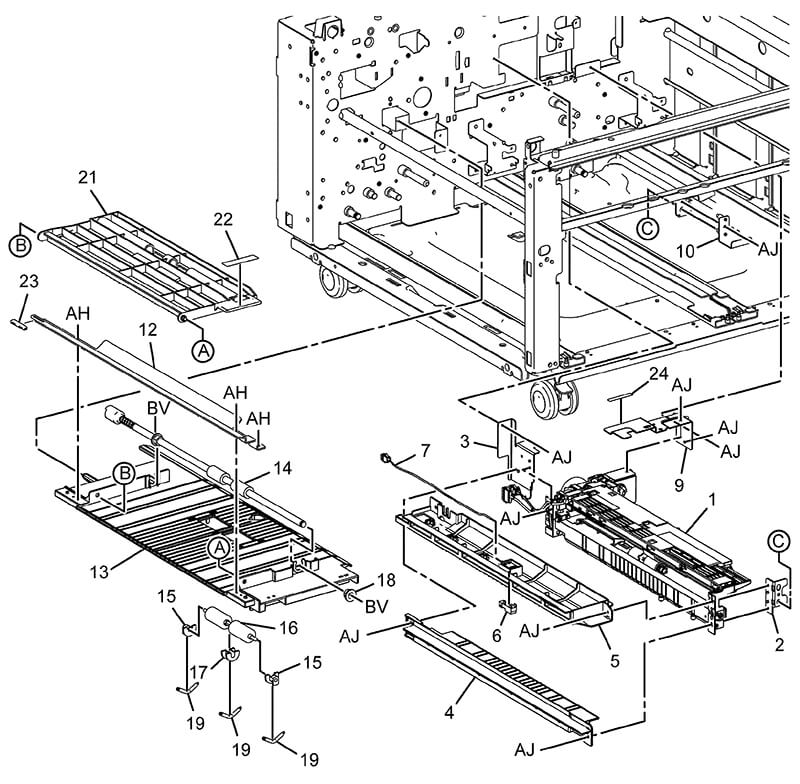 PL 80.70 TTM Tray 4 Feeder for Xerox C7020 C7025 C7030 C7000