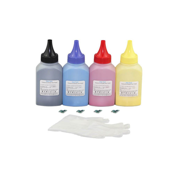 Toner Refill Kit for Lexmark C2132 XC2132 4 Colors With Chips WW XwkTech
