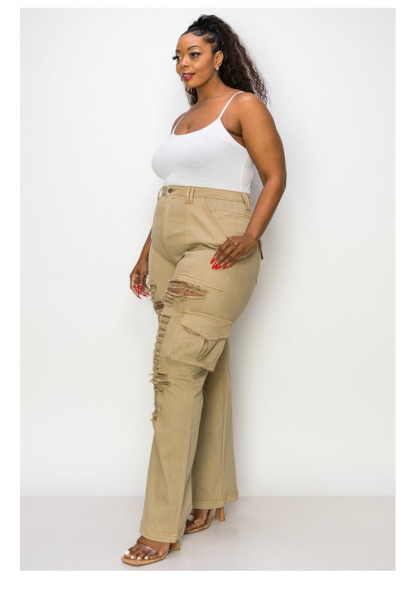 Metallic Mami  Cargo Pants – LYS Boutique