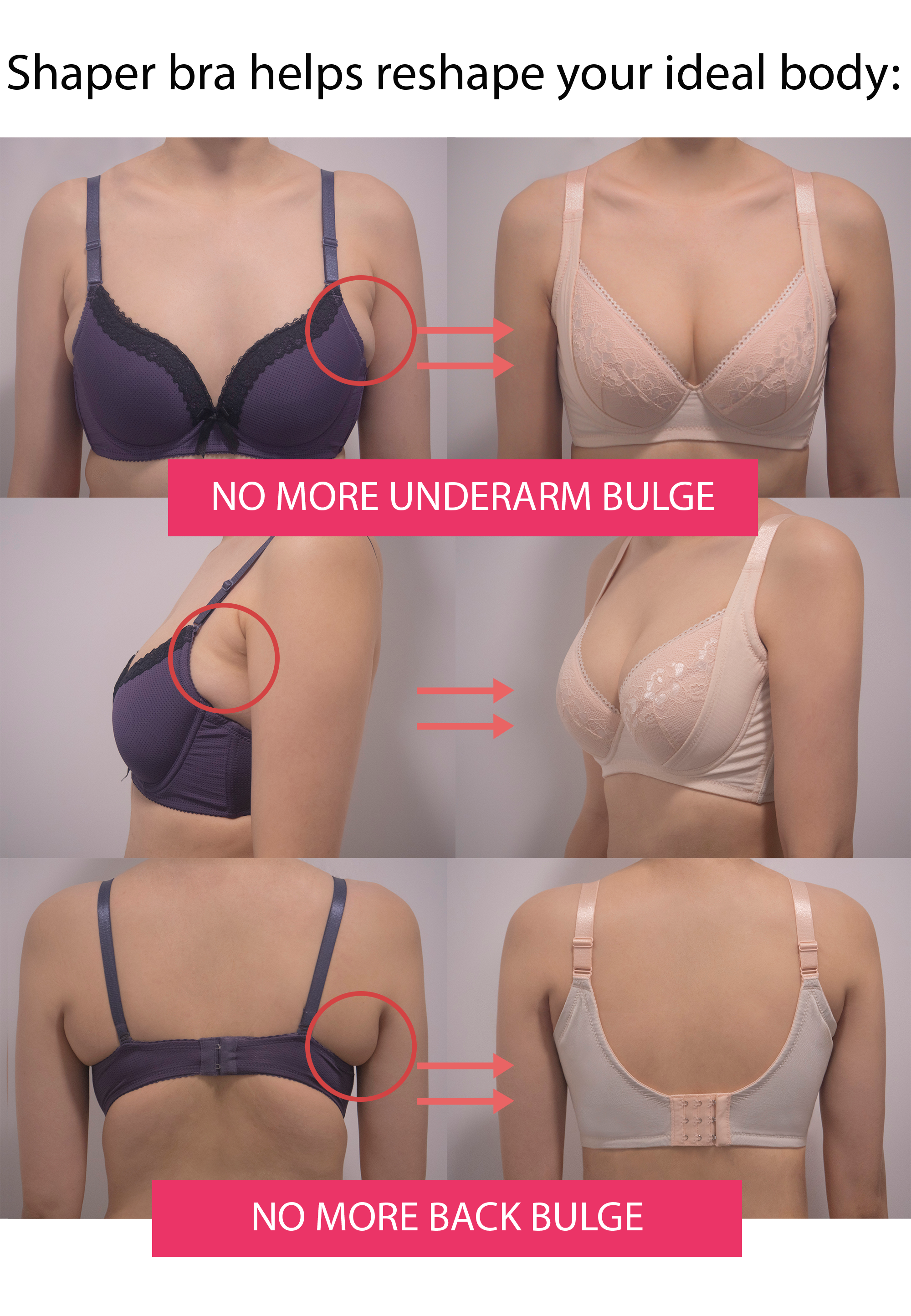 Bigersell No Show Bra Fashion Women Lace Backless Solid Strap Wrap