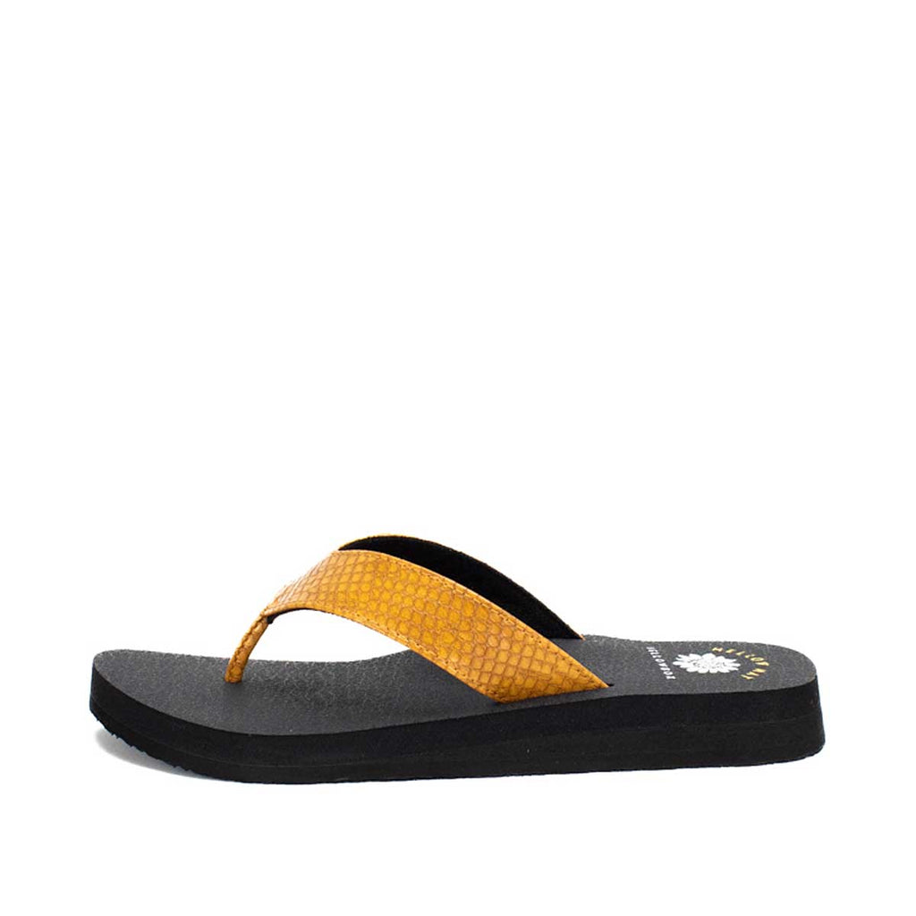 yellow box yoga mat flip flops