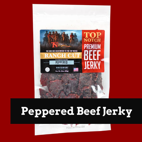 Peppered Beef Jerky - Top Notch Jerky Premium Beef Jerky Quality Beef Jerky Best Beef Jerky Meat Snack