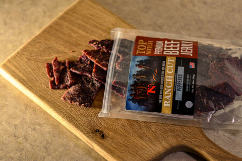 Peppered beef jerky premium peppered beef jerky Top Notch Jerky