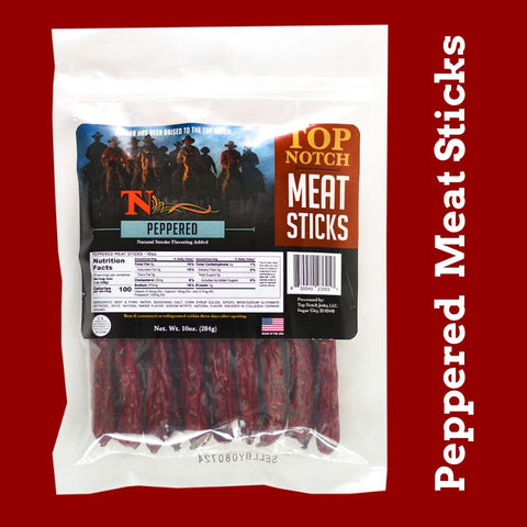 Peppered Meat Sticks - Top Notch Jerky Meat Sticks Quality Meat Snack Sticks Jerky Sticks Beef Jerky Sticks