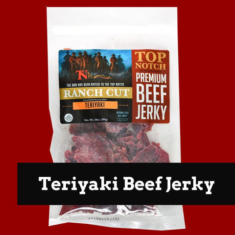 Teriyaki Beef Jerky - Top Notch Jerky Premium Beef Jerky Quality Beef Jerky Best Beef Jerky Meat Snack
