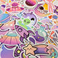 "Purple Universe" 50pcs Cute Decor Stickers Luggage Phone Graffiti Car Decals