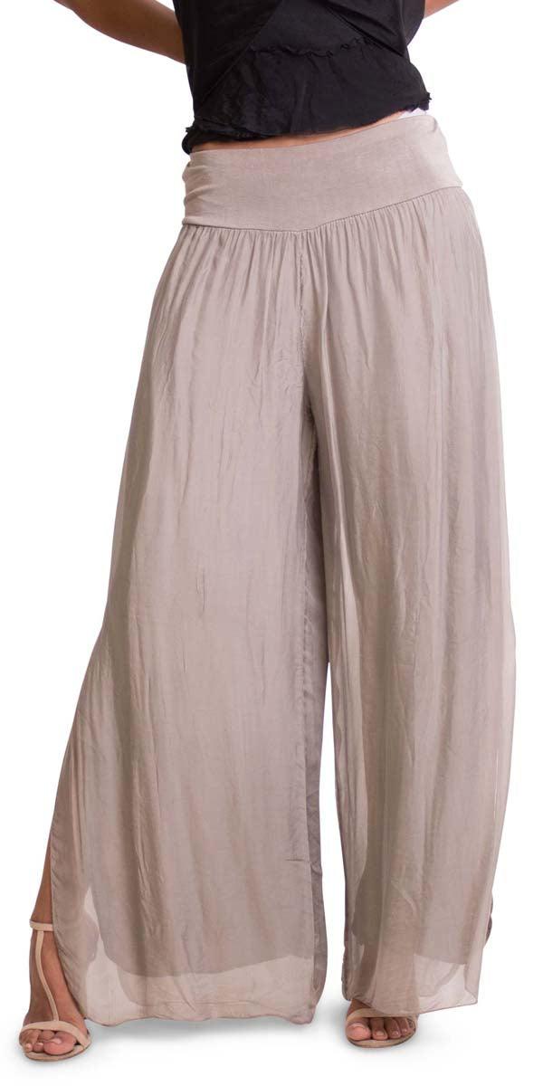 Jasmin Slit Pant - Shop Gigi Moda - Made in Italy