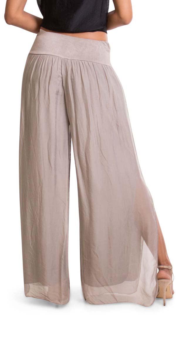 Jasmin Slit Pant - Shop Gigi Moda - Made in Italy