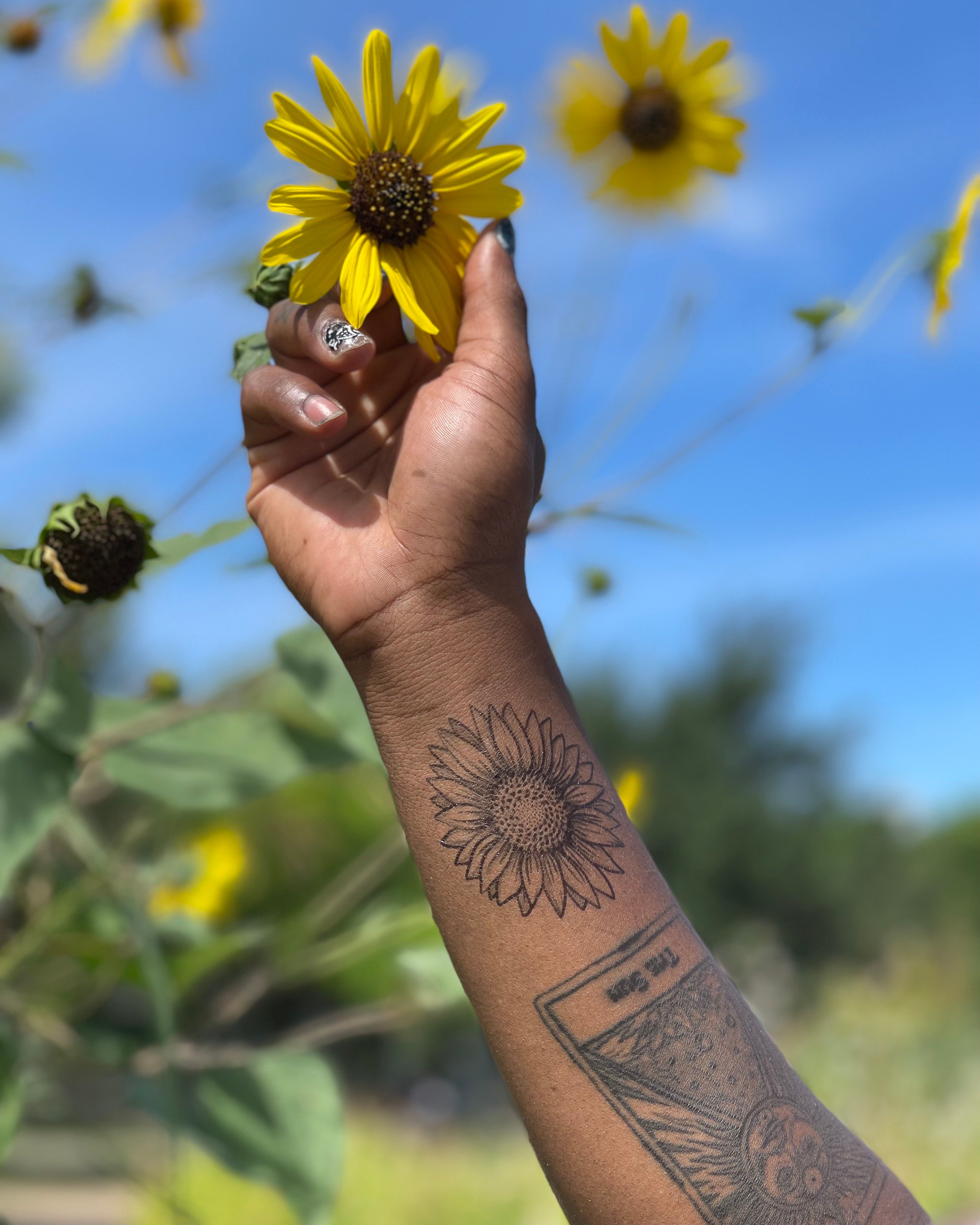 Sunflower Temporary Tattoo  NatureTats